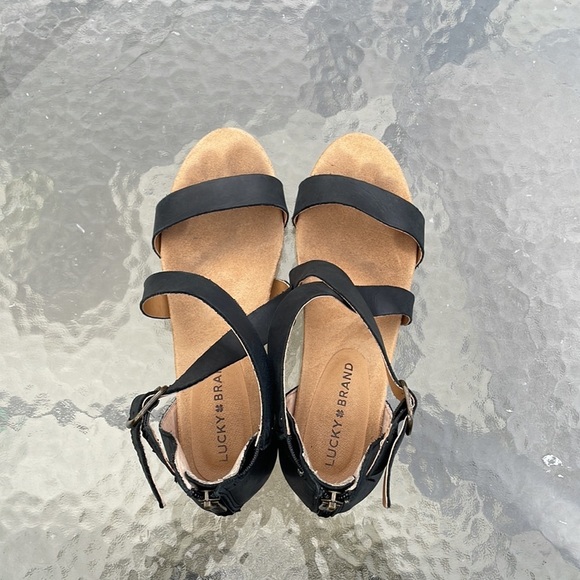 Lucky Brand Pydrina Block Heel Strappy Sandals 7.5 - Picture 7 of 10